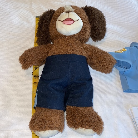Build A Bear Workshop Playful Brown Pup with Police Outfit - Picture 11 of 12